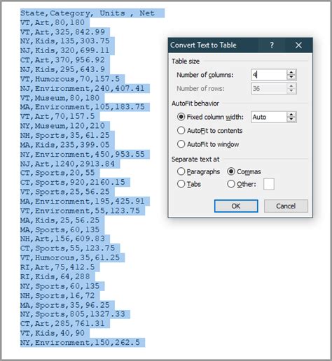 how to insert csv file in word document