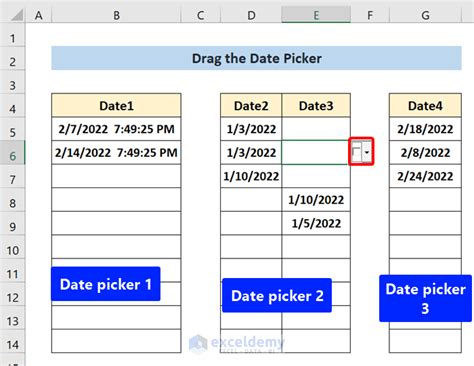 how to insert date picker in excel 365 64 bit