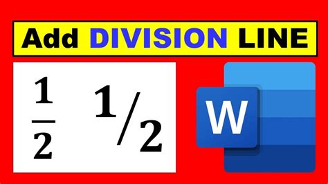 how to insert division line in word