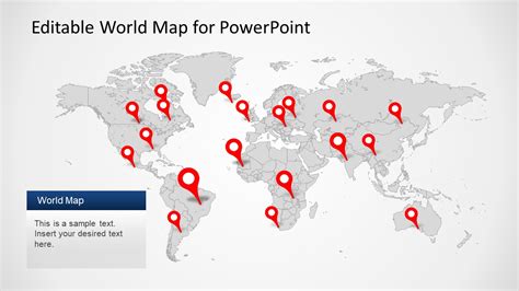 how to insert editable world map in powerpoint
