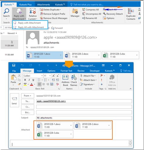 how to insert email attachment in word