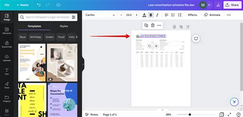 how to insert excel sheet into canva