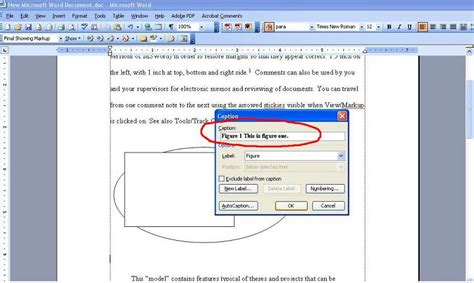 how to insert figure number in word document