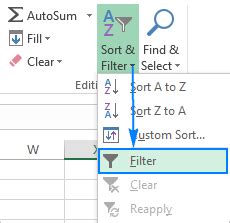how to insert filter in excel mac