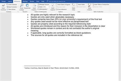 how to insert footnote bibliography in word
