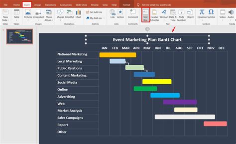 how to insert gantt chart in powerpoint