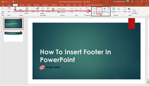 how to insert header and footer in powerpoint presentation