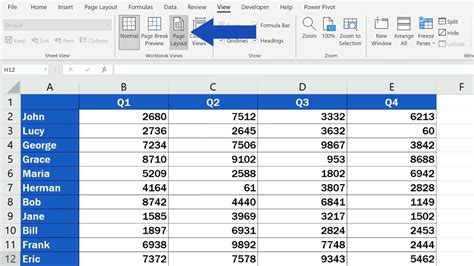 how to insert heading 1 in excel