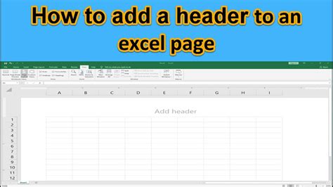 how to insert heading on each page in excel
