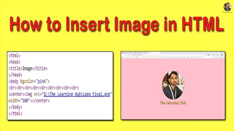 how to insert image in html using notepad