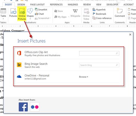 how to insert image in ms word mobile