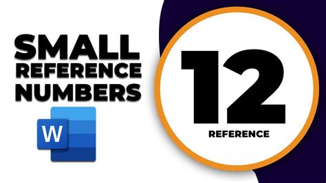 how to insert little reference numbers in word