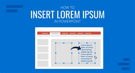 how to insert lorem ipsum