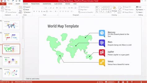 how to insert map in powerpoint