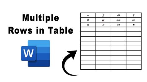 how to insert more rows on a table in word