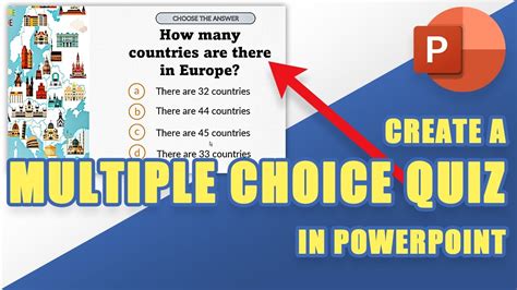 how to insert multiple choice questions in powerpoint