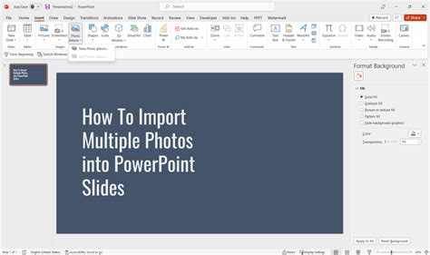 how to insert multiple pictures in powerpoint slides