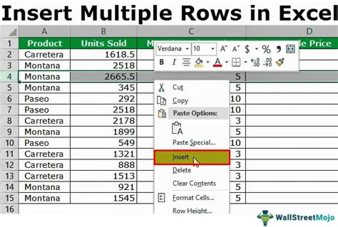 how to insert multiple rows in a cell in excel