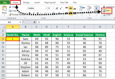 how to insert numbers 1-100 in excel