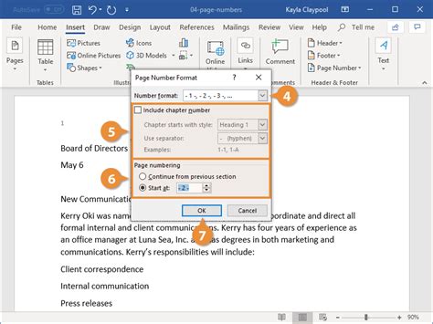 how to insert numbers in word