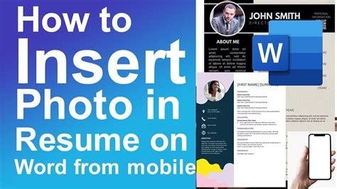 how to insert photo in word for resume in mobile
