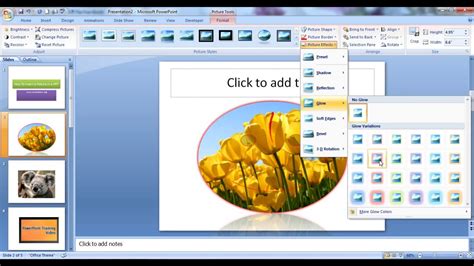 how to insert photos in powerpoint for a slideshow