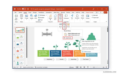 how to insert picture link in powerpoint