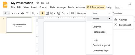 how to insert poll everywhere into google slides