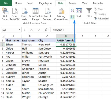 how to insert random data in excel