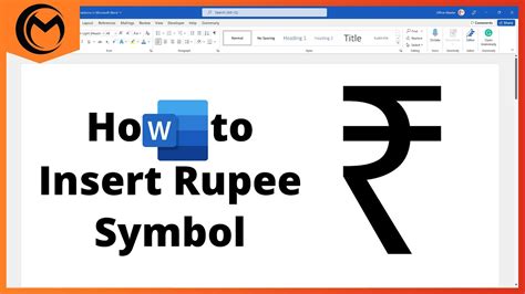 how to insert rupee symbol in word from keyboard