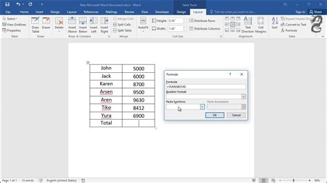 how to insert set number of rows in word table