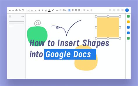 how to insert shape in google docs using phone