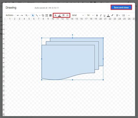 how to insert shapes in google docs ipad