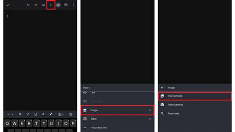 how to insert shapes in google docs mobile
