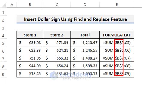how to insert sign in excel formula