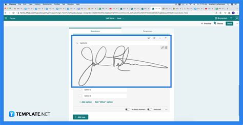 how to insert signature in microsoft forms