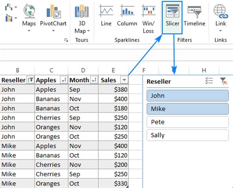 how to insert slicer in excel 2010