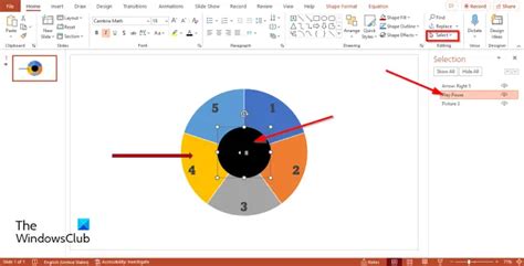 how to insert spinning wheel in powerpoint
