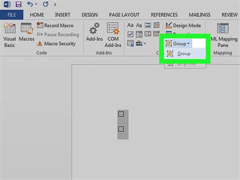 how to insert square box in word