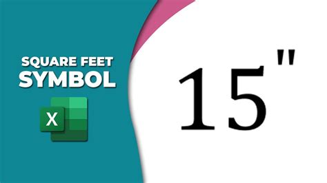 how to insert square feet symbol in excel