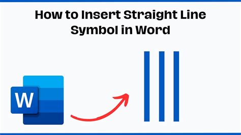 how to insert straight line symbol in word