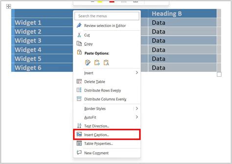 how to insert table of figures in word mac
