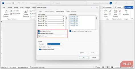 how to insert tables and figures in word