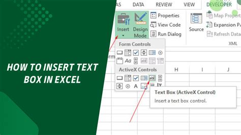 how to insert text box in excel header