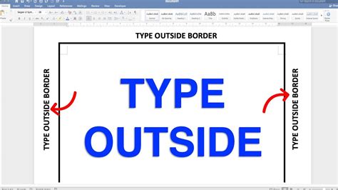 how to insert text outside a table in word