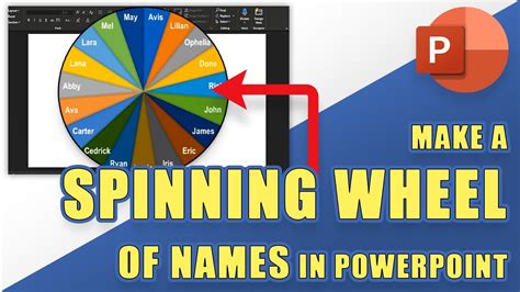 how to insert wheel of names in powerpoint