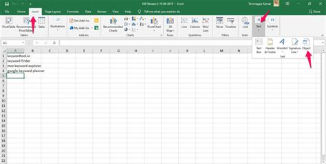 how to insert word doc in excel sheet