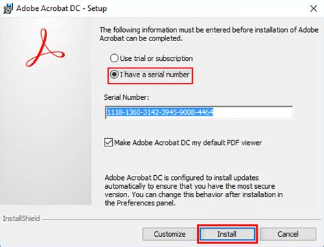 how to install adobe acrobat pro dc with license key