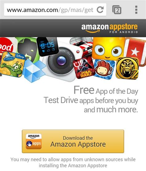 how to install amazon app store on android tablet