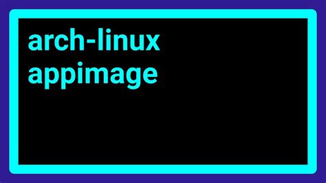how to install an appimage on arch linux